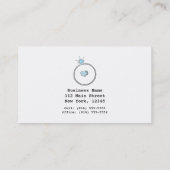 遊び心あふれる婚約指輪のイラスト 名刺 (裏面)