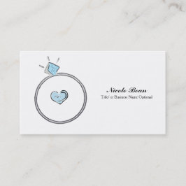 遊び心あふれる婚約指輪のイラスト 名刺