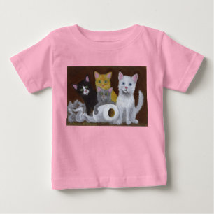 遊び心あふれる子猫たち ベビーTシャツ
