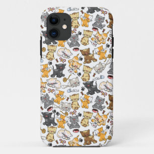 遊び心あふれる子猫たち iPhone 11 ケース