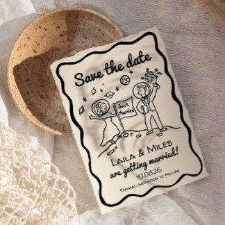 遊び心あふれる宇宙のSave The Date招待状 セーブザデート