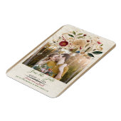 遊び心あふれる庭の押し花　ボヘミアンのウェディング マグネット (左側)