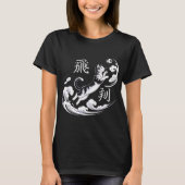 遊び心あふれる日本風サッカー猫Tシャツ - 最高のギフト Tシャツ (正面)