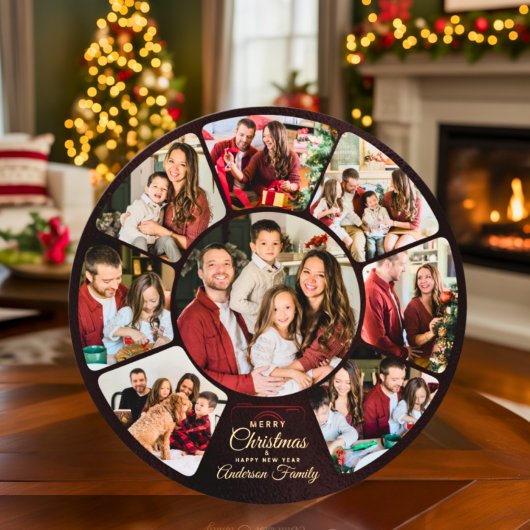 遊び心あふれる映画のリアルなマルチフォトコラージュ　クリスマス シーズンカード