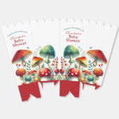 遊び心あふれる森のキノコのベビーシャワー フェイバーボックス (見開き)
