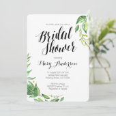 遊び心あふれる植物のウェディングシャワー招待状 招待状 (スタンド正面)
