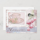 遊び心あふれる母の日スクラップブックジャーナル思い出 ポストカード (正面/裏面)