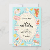 遊び心あふれる海の幸パーティー 招待状 (正面)