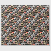 遊び心あふれる漫画の犬たち ラッピングペーパー (フラット)