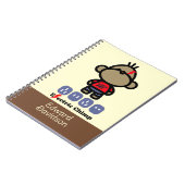 遊び心あふれる漫画の電気猿カスタムネーム ノートブック (左側)