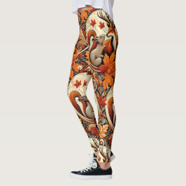 遊び心あふれる秋の季節 鹿のレギンス レギンス