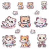 遊び心あふれる肉球と夢見心地のスヌーズステッカーシート シール (正面)