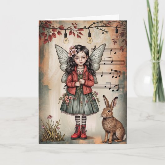 遊び心あふれる花のフェアグリーティングカード カード (正面)