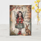 遊び心あふれる花のフェアグリーティングカード カード (黄色い花)