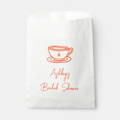 遊び心あふれる落書き ブライダルシャワーティーパーティー フェイバーバッグ (正面)