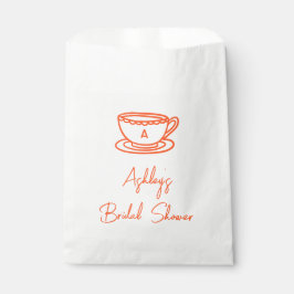 遊び心あふれる落書き ブライダルシャワーティーパーティー フェイバーバッグ