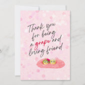 遊び心あふれる葡萄キュートな駒 友情 バレンタイン ボケ シーズンカード (正面)