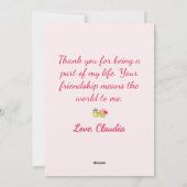 遊び心あふれる葡萄キュートな駒 友情 バレンタイン ボケ シーズンカード (裏面)