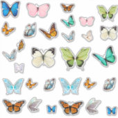 遊び心あふれる蝶のステッカー シール (正面)