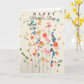 遊び心あふれる野生の花の母の日カード カード (黄色い花)