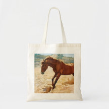 遊び心あふれる馬のトートバッグ