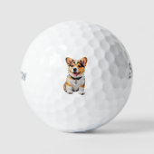 遊び心あふれる かわいい コーギー ゴルフボール 犬好きな人へ (正面)
