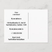 遊び心あふれる、新居のはがき 案内ポストカード (裏面)