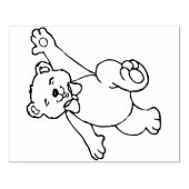 遊び心たっぷりのテディベア ゴムスタンプ ラバースタンプ (インプリント)