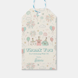 遊び心たっぷり スウィートな3歳の誕生日 ギフトタグ