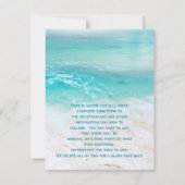 遊び心のあるイルカのトロピカルオーシャン 受付カード 招待状 (裏面)