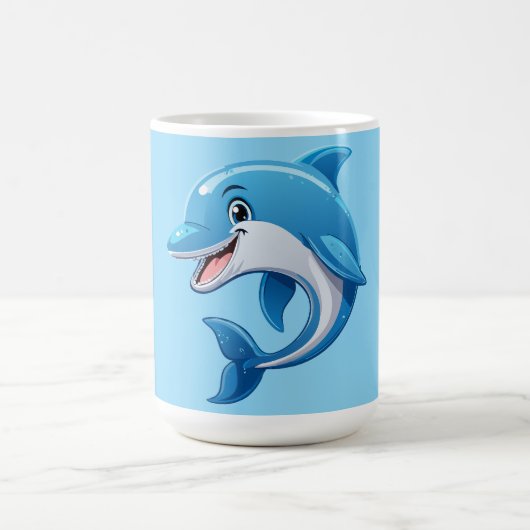 遊び心のあるイルカ コーヒーマグカップ (中央)