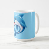 遊び心のあるイルカ コーヒーマグカップ (正面右)