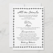 遊び心のあるウェディング 招待状 (裏面)