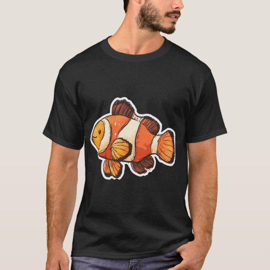 遊び心のあるカクレクマノミ Tシャツ (正面)