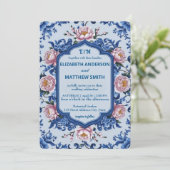 遊び心のあるカジュアルでフレッシュなロマンチックなウェディング 招待状 (スタンド正面)