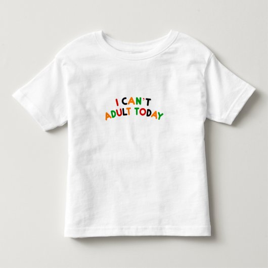 遊び心のあるカラフルな文字 トドラーTシャツ (正面)