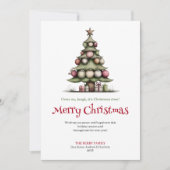 遊び心のあるクリスマスツリーのグリーティングカード シーズンカード (正面)