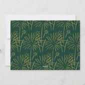 遊び心のあるゴールドの花火で楽しい新年を祝う写真カード シーズンカード (裏面)