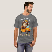 遊び心のあるサル Tシャツ (正面フル)