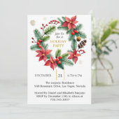 遊び心のあるサンタの喜び: 魔法をパーソナライズ 招待状 (スタンド正面)