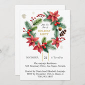 遊び心のあるサンタの喜び: 魔法をパーソナライズ 招待状 (正面/裏面)