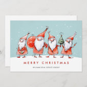 遊び心のあるサンタクロースのノーム クリスマス コーポレート (正面/裏面)