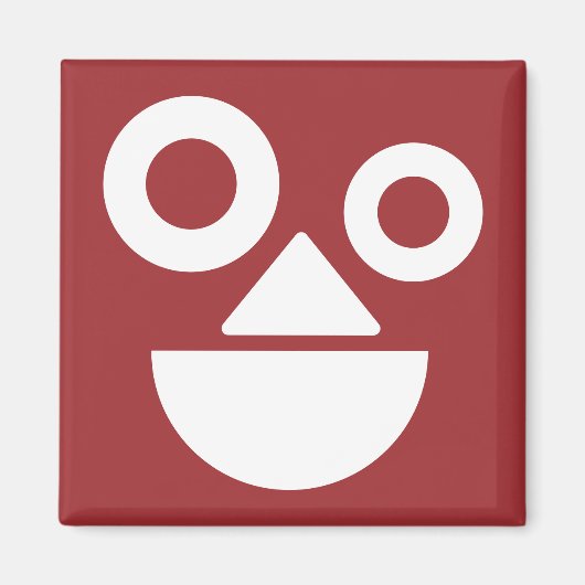 遊び心のあるシンプルな顔 マグネット (正面)