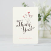 遊び心のあるスイートピンクケーキのデイジーガール1歳の誕生日 サンキューカード (スタンド正面)