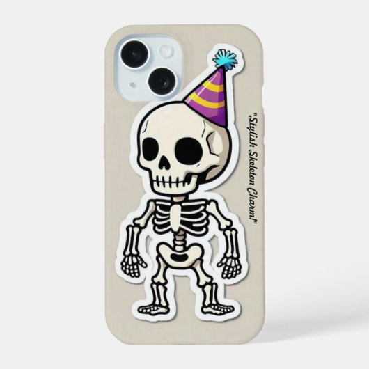 "遊び心のあるスプーキーアート" iPhone 15ケース (裏面)