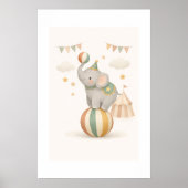 遊び心のあるゾウのボール ポスター (正面)