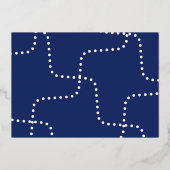 遊び心のあるタイポグラフィーフォイル ホリデー フォト カード (裏面)