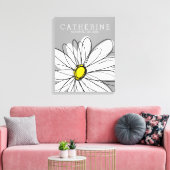 遊び心のあるダイシーイエローとグレーの子供部屋 キャンバスプリント (インサイチュ (リビング))