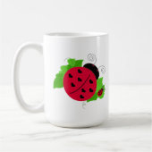 遊び心のあるテントウムシ コーヒーマグカップ (左)