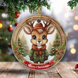 遊び心のあるトナカイのドレスアップ ホリデーシーズン 🦌🎄 セラミックオーナメント